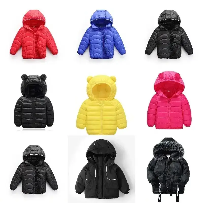 Happy Cherry Winter Coats for Toddler Boys Girls Hooded Warm Down Jacket Outwear Kid Clothing