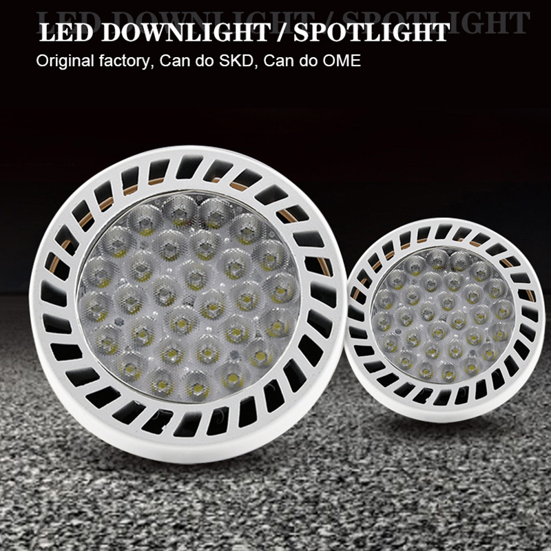 High Lumens High Brightness Indoor Aluminum Round Ceiling Adjustable E26 E27 45W Dimmable Cob Recessed Led Spot Light