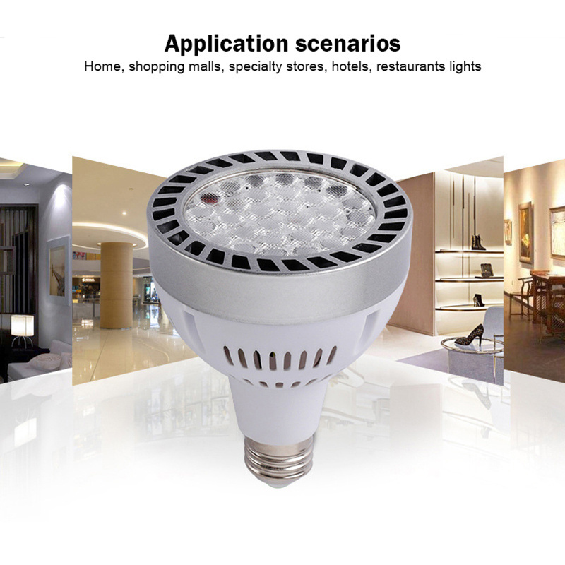 High Lumens High Brightness Indoor Aluminum Round Ceiling Adjustable E26 E27 45W Dimmable Cob Recessed Led Spot Light