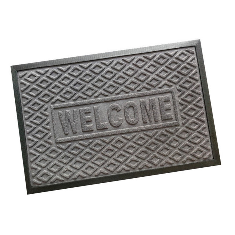 Polyester Pile Doormats Rubber Back Front Carpet Customized Indoor Outdoor Rug With Entrance Door Floor Mats