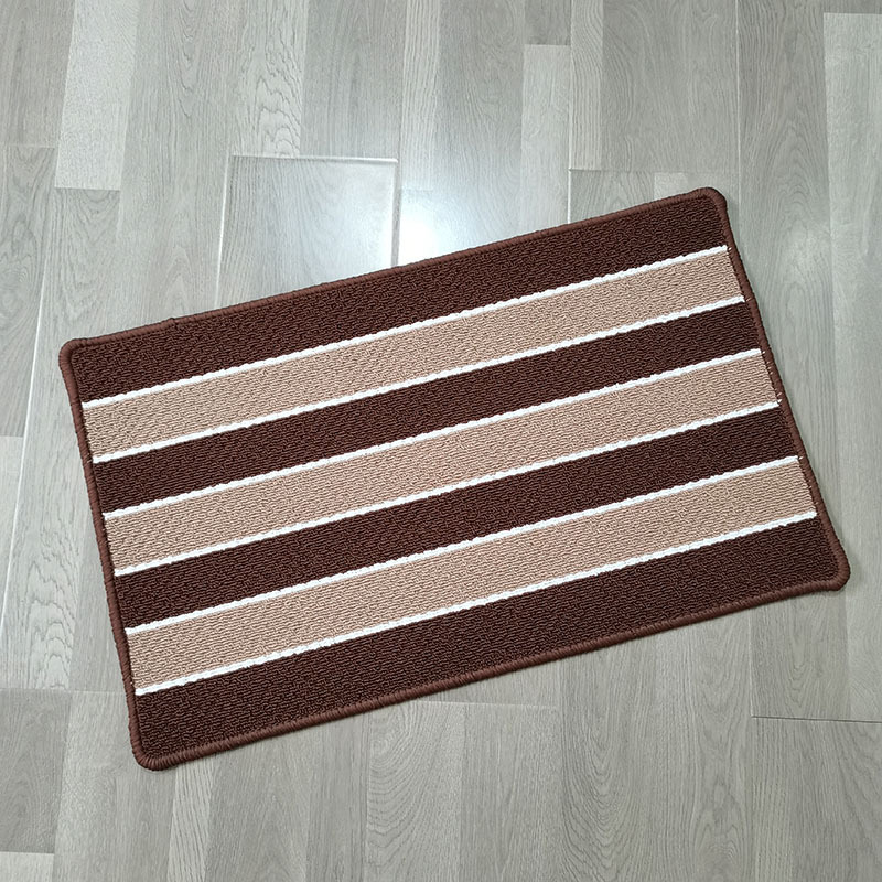 Cheap price washable pp loop pile strip anti slip door mat rug for home