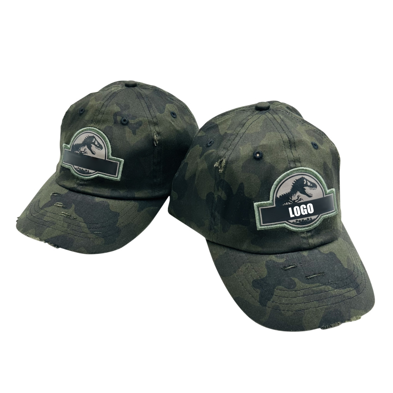 Custom Logo party 3D embroidery cotton camo cowboy party print Mesh Trucker Cap with rope front foam Trucker hat blank