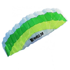 Customized high quality dual line green parachute  inflatable power kite