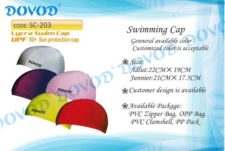 Chinese Manufacturer Nude Fabric Lycra Swimming Cap