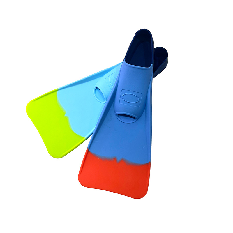 Wholesale foot pockets soft silicone short flippers training swimming fins