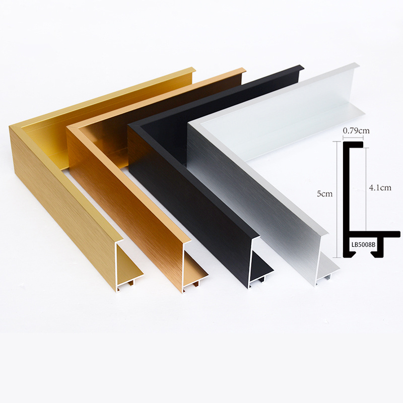 LB5008B Fashion Photo Frame Strip AL Sheet Bar Metal Poster Frame Aluminium Picture Frames Moulding Aluminum Profiles