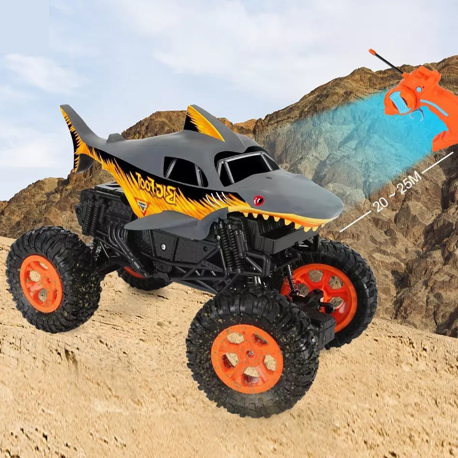 Hot Selling Kids 27 Mhz Climbing Car High Speed Off Road Rc Cars 4wd Remote Control Shark Car