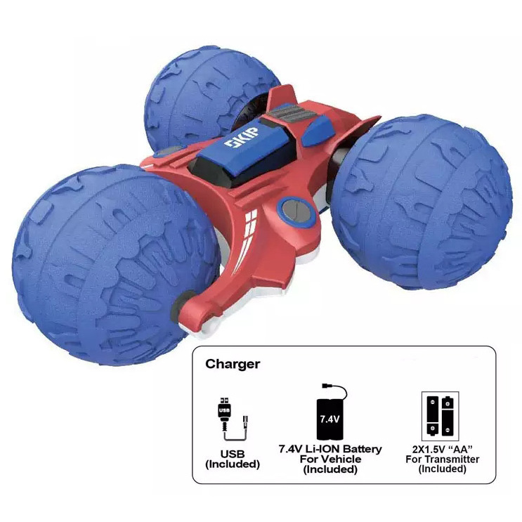 Wholesale Price 1:12 2.4g 4ch Amphibious Stunt Rc Car 3 Wheels Radio Control Toy Vehicle Inflatable Tires With Pump