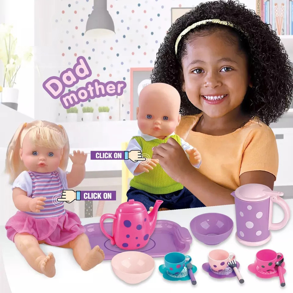 Kids Play House Kitchen Toy Food Set Lovely Reborn Baby Dolls With Blinking Eyes BestSuppliers