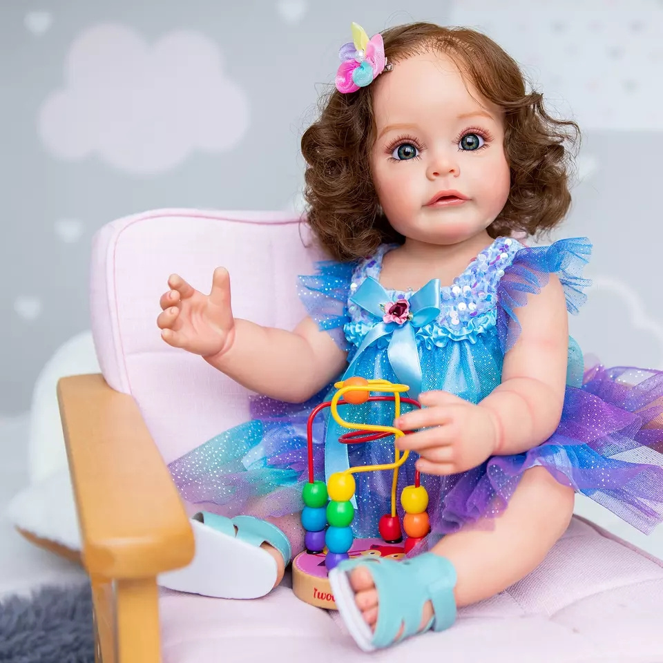 Wholesale 55cm Mixed Design Beautiful Girl Rebirth Doll Soft Silicone Porcelain Baby Dolls Girl Toy