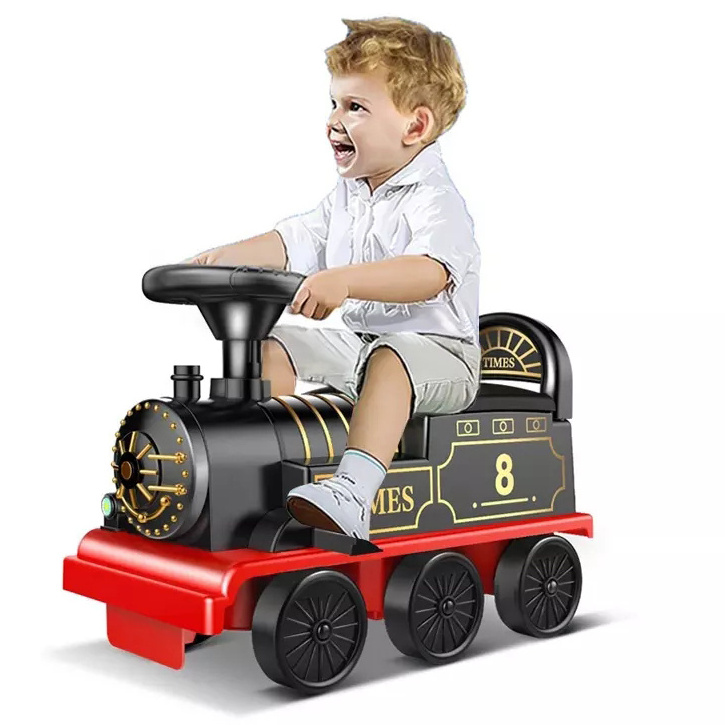 Christmas Electric Mini Kids Ride On Train Track Car Toy Set For Toddlers