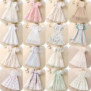 Thailand Style Summer 1-5 years Baby Girl cheap Floral Dress for Kids Baby Infant Flower Loose Dress Kids Girl Casual Clothes