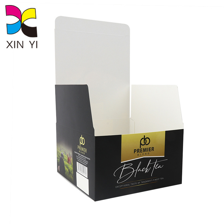 Foil Finishing Herbal Tea Box Self lock Package Printed Packaging Boxes