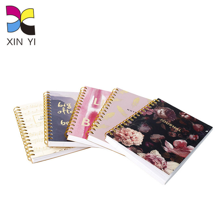 Wholesale custom a5 planner diary custom spiral notebook printing