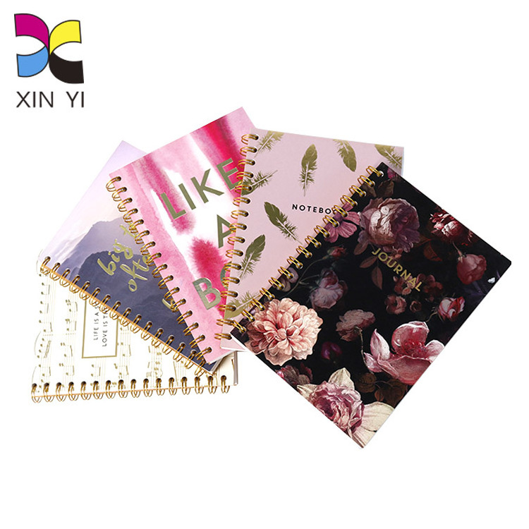 Wholesale custom a5 planner diary custom spiral notebook printing