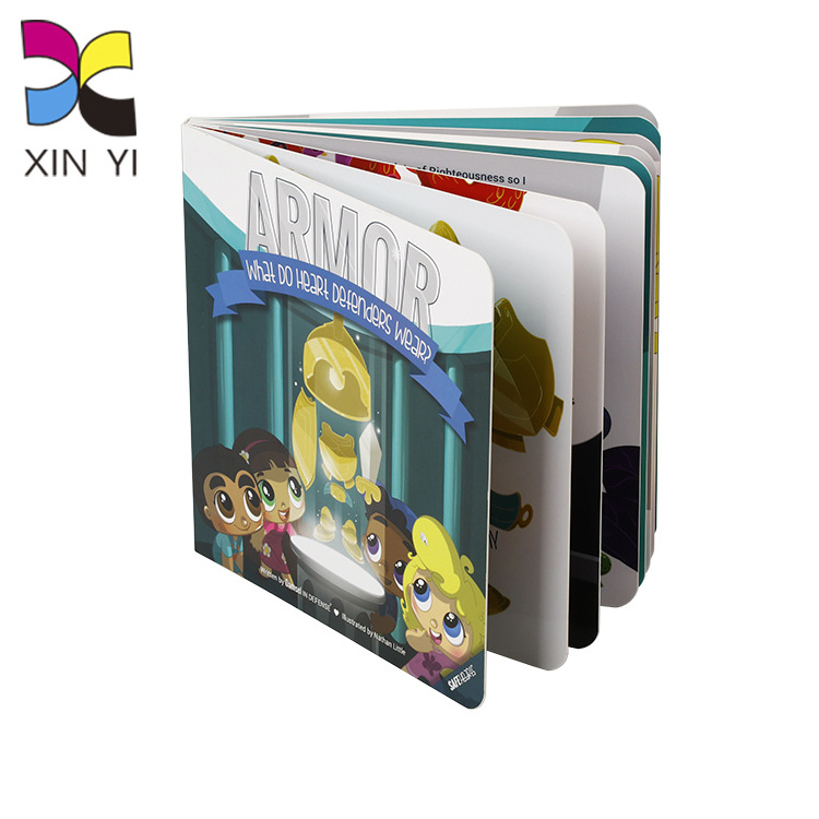 Chinese printing factory OEM round corner fancy comic board book baby memory book