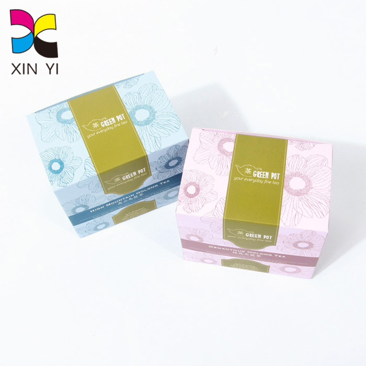 Paper Foldable Tea Bags Gift Packaging Box With Logo Printing