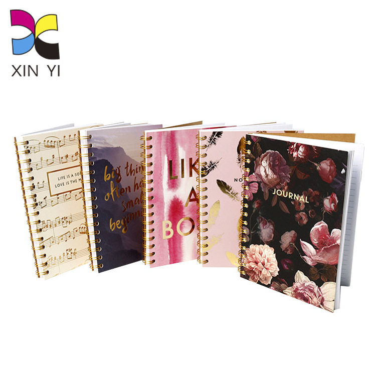 Wholesale custom a5 planner diary custom spiral notebook printing