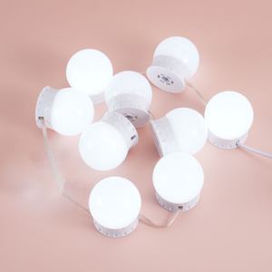 LED Makeup Vanity Light Bulb 10-in-one Dimmer Rated Lighting Modern Hollywood Style 45mm for Bathroom and Bedroom IP44 Paste 5V