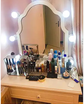 New Style LED Makeup Mirror with Front Light Bulb Hollywood USB Mirror Light Bulb 3 Colors 2 6 8bulbs 10 Bathroom Modern 80 ABS