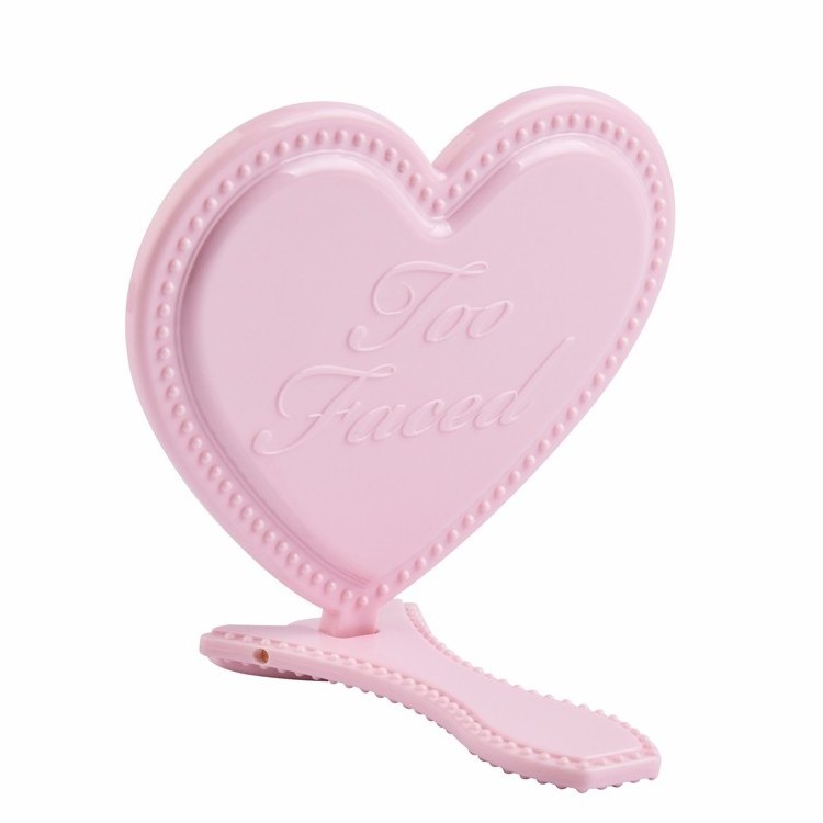 Goddess used Plastic One Side Heart Shape Hand Mirror Personalized Cosmetic Makeup Handheld Mirror