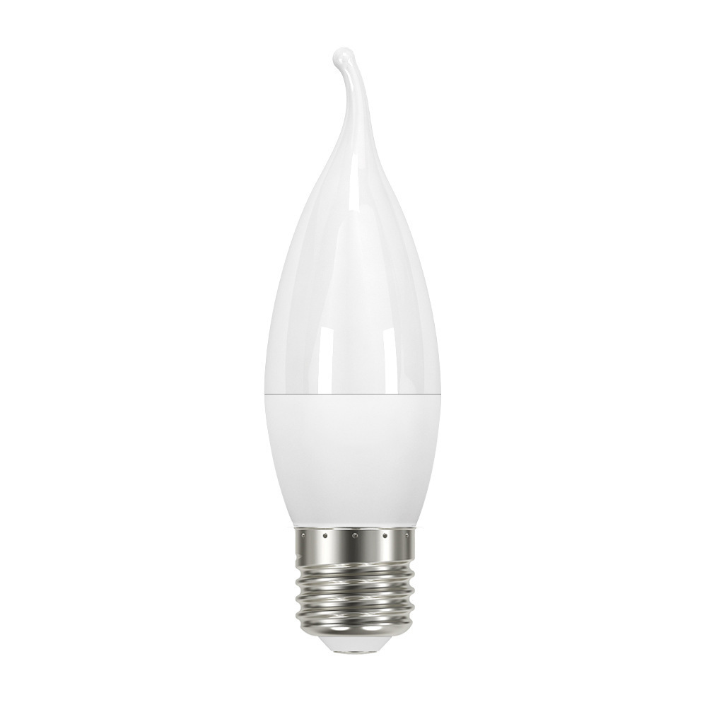 LED candle lamp E14E12E27 Sharp bubble pull tail bubble transparent cover milk white cover C37 candle bulb