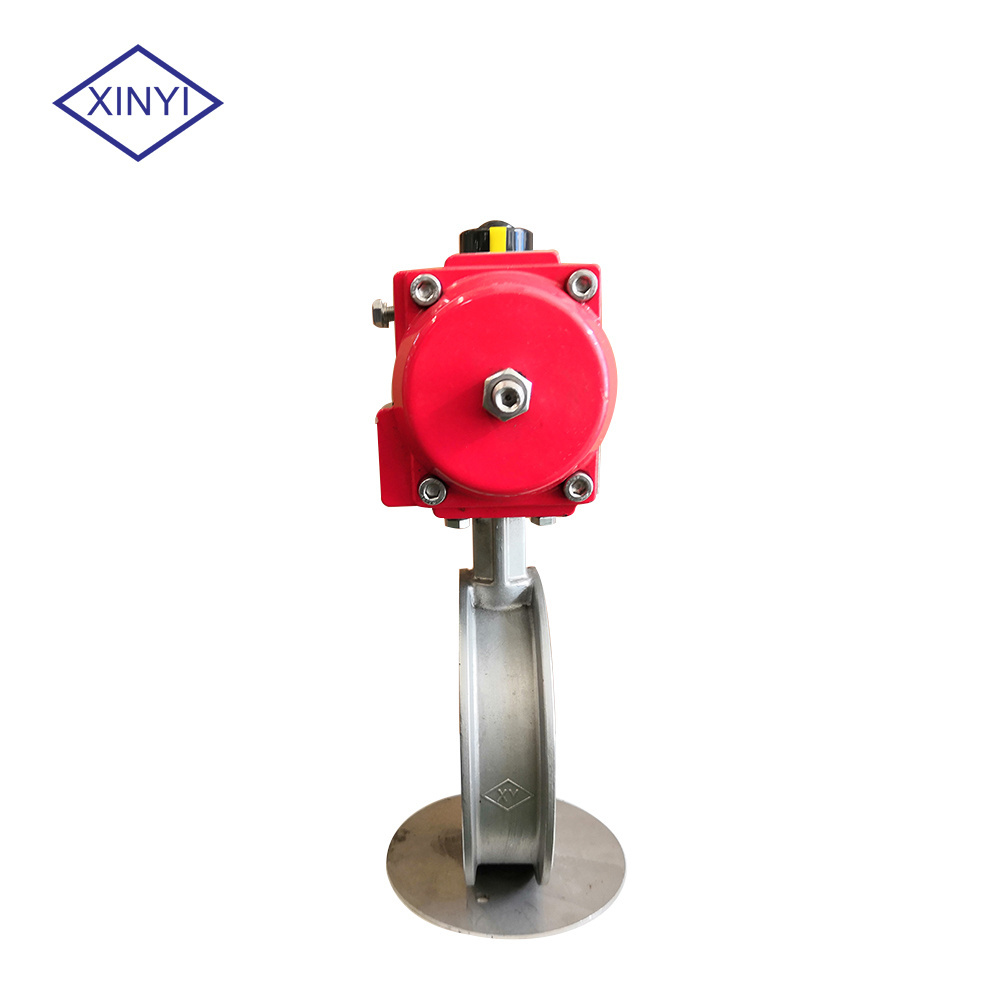 Pneumatic Aluminum alloy cylinder actuator Control Wafer ss304 valve body Butterfly valve