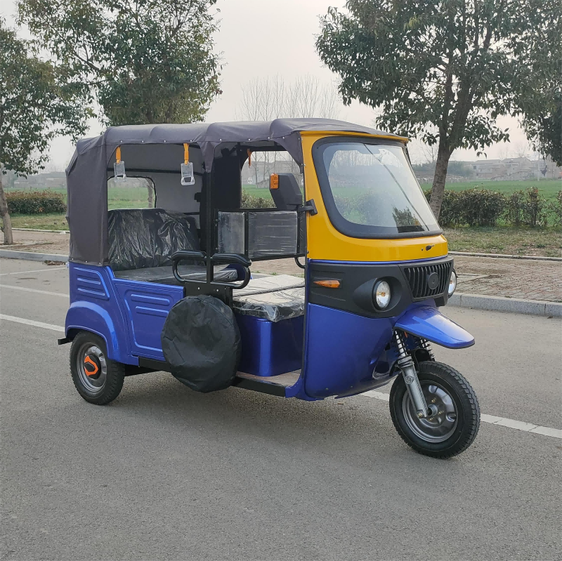 7 Passengers Electric Rickshaw Bajaj 3 Wheel Gasoline Electric Hybrid 1800W/2500W With Passager Seat