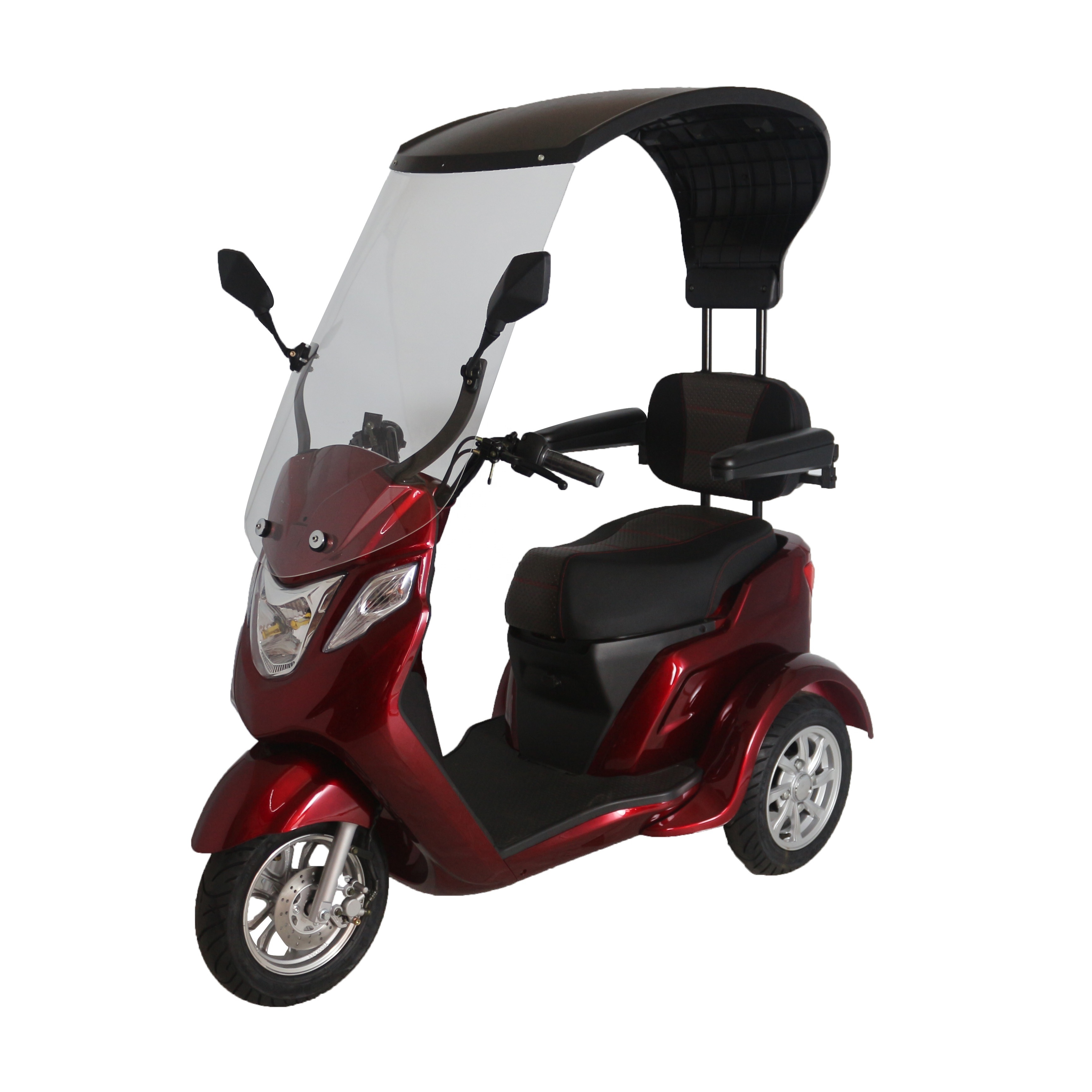 60V20Ah Battery Passenger Tricycles 3 Wheel Electric Mobility Scooter with Roof