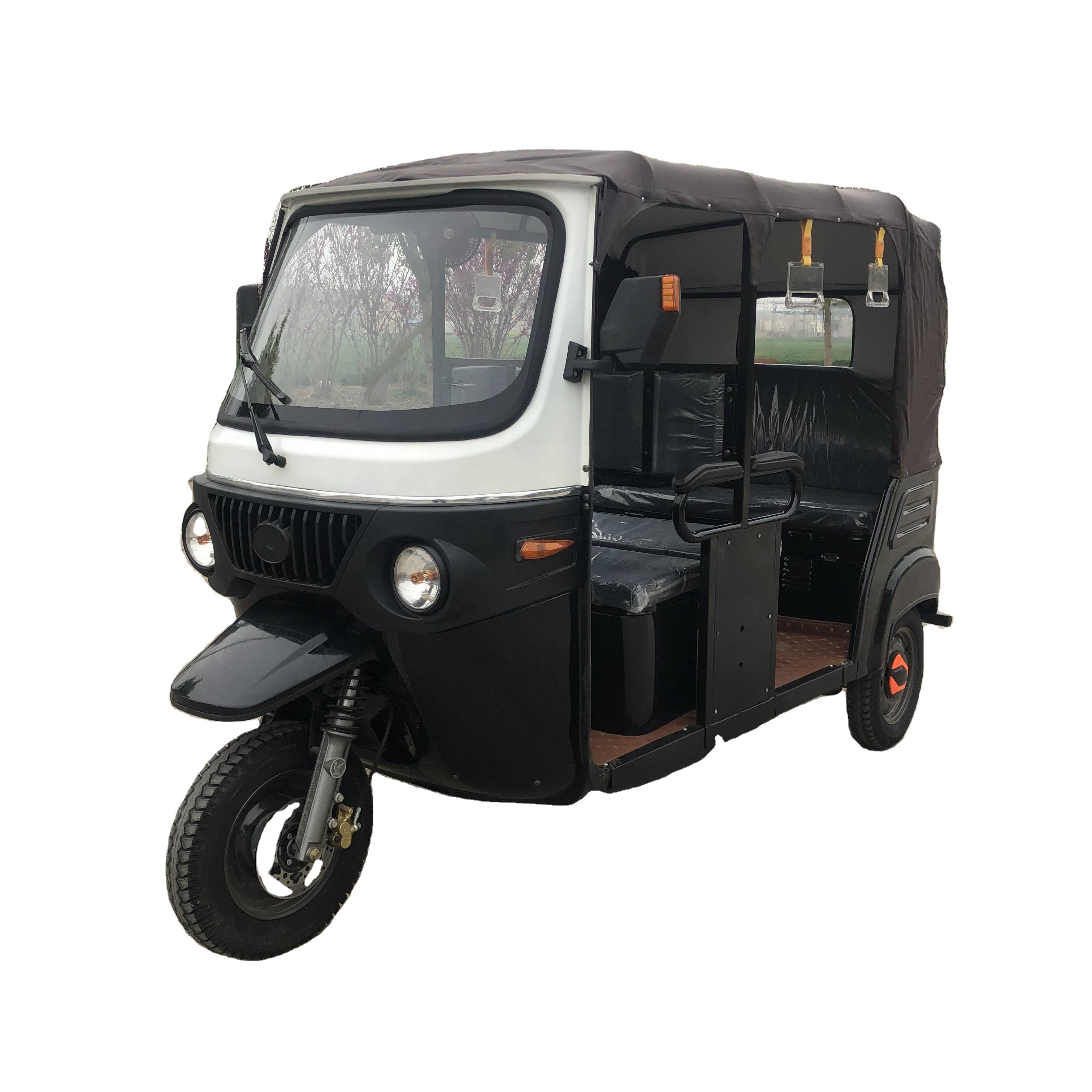 Gasoline Electric Hybrid 200KM auto rickshaw tuk tuk 6 passenger tricycle motorcycle