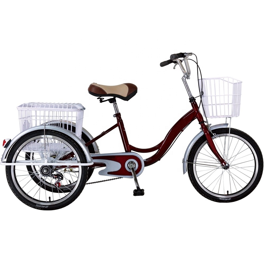 24'' Pedicab with Cargo Box Pedal Assistant Electric Three Wheel Bicycle for Sale