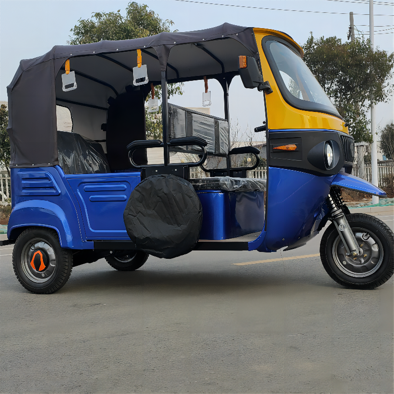 7 Passengers Electric Rickshaw Bajaj 3 Wheel Gasoline Electric Hybrid 1800W/2500W With Passager Seat