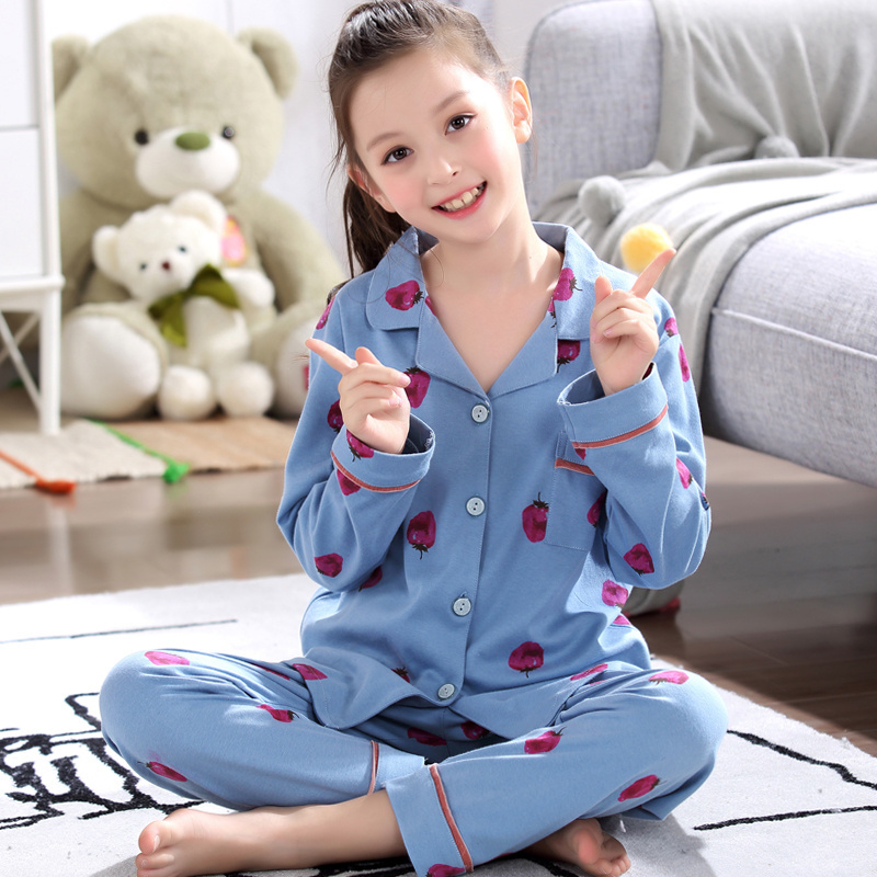 Children's Sleepwear Boys and Girls Sleepwear Fabric Short Sleeve Pants 2Pcs Set Pajamas Kids Family Matching Silk Luxury Pajama