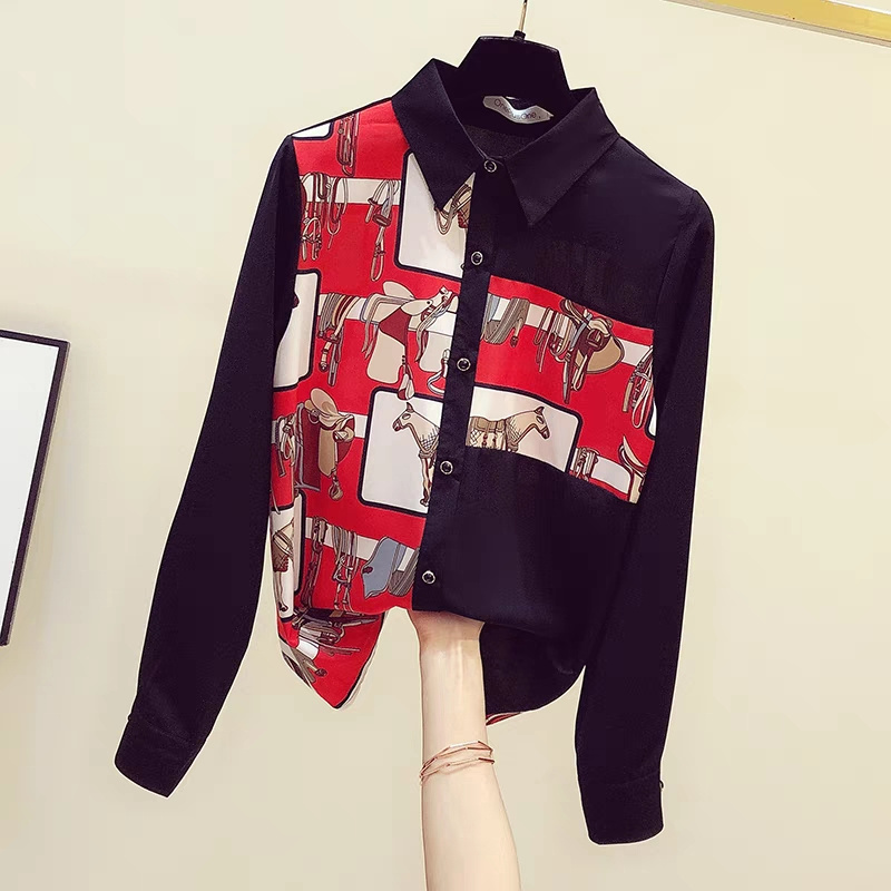 Hot Sale Wholesale Western Style Tweed Chiffon Shirt Women's 2023 Early Autumn New Blouse Women's Single Breasted Woolen Shirt