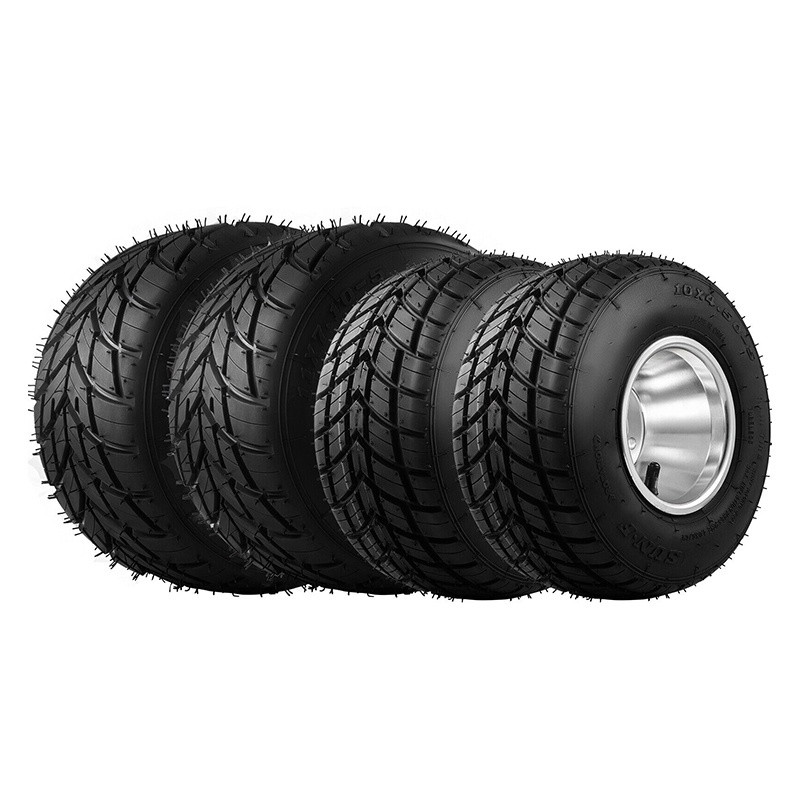 Top quality 2 front and 2 rear durable go kart wheels and tires