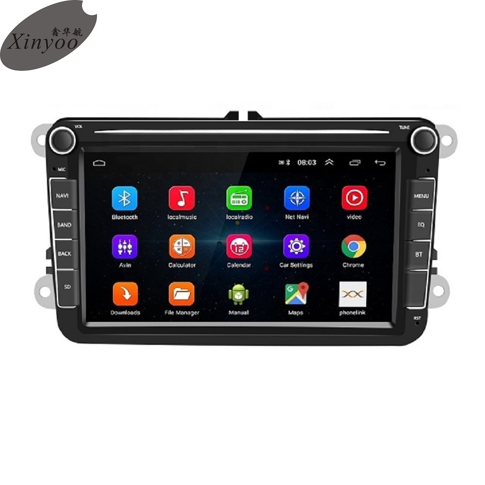 XinYoo 8 inch Touch screen Android In Car USB WIFI Mirror Link with can bus car radio DVD Player Car MP5 player