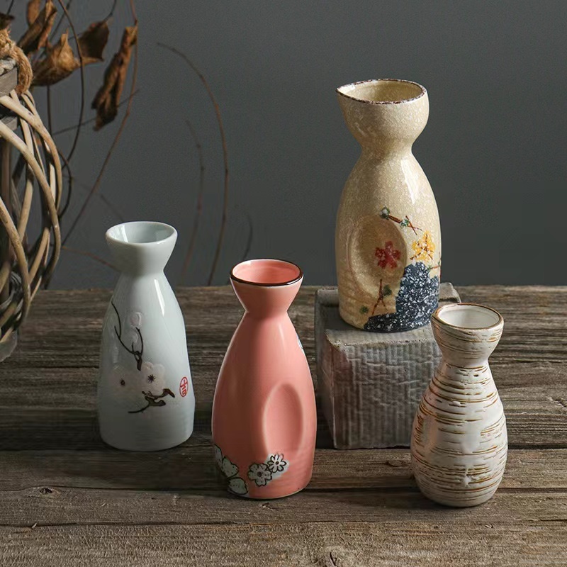 Wholesale Ceramic Japanese Sake Bottle Custom Unique Design Wine Bottle