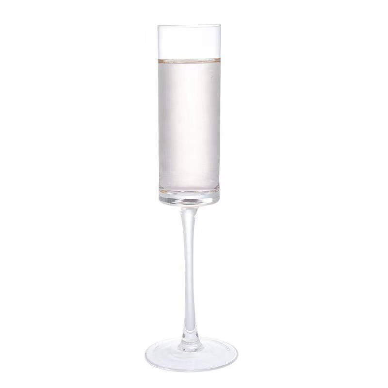 200ml Crystal Clear Champagne Glasses Flute Goblet Lightweight Cylinder Champagne wine Glasses