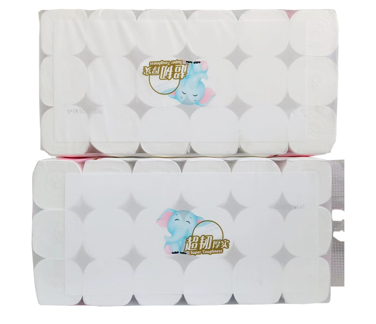 Wholesale Toilet Paper 18 volumes Roll Tissue Custom Wood Pulp Cheap Toilet Paper