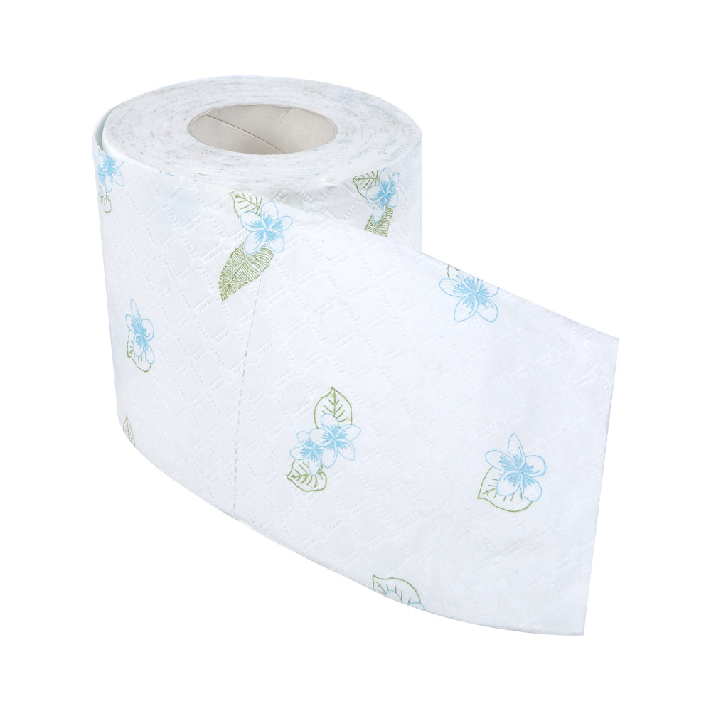 China Supplier Hot-sale Water Soluble And Flushable Flushability Paper Printing Toilet Paper 6 Ply Toilet Roller Paper