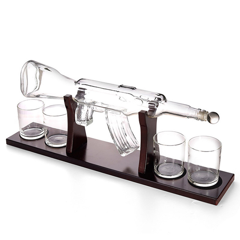 Wine Decanter Set Whiskey Ak 47 Gun Shape Decanter For Bourbon, Vodka, Tequila, Whiskey