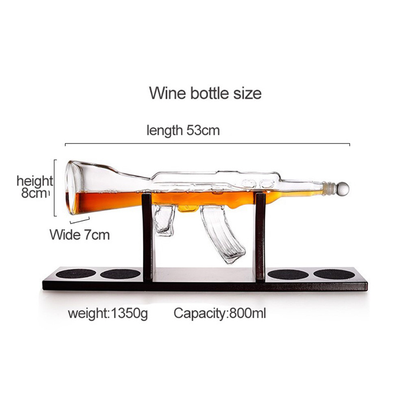 Wine Decanter Set Whiskey Ak 47 Gun Shape Decanter For Bourbon, Vodka, Tequila, Whiskey