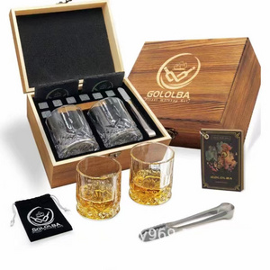 Hot Sale Best Reusable Cooling Stones Set Of Glasses and Stainless Steel Ice Cube Set and Whiskey Stones Gift And Whiskey Glass