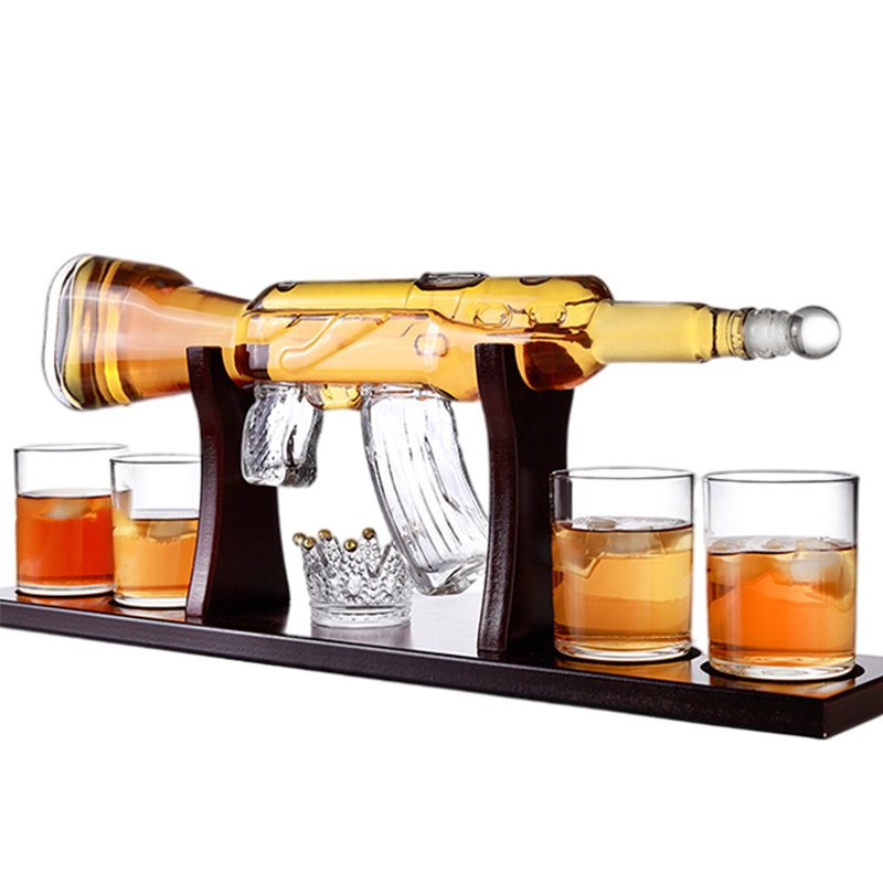 Wine Decanter Set Whiskey Ak 47 Gun Shape Decanter For Bourbon, Vodka, Tequila, Whiskey