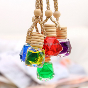 Diamond sharp car air freshener empty hanging perfume bottle for car