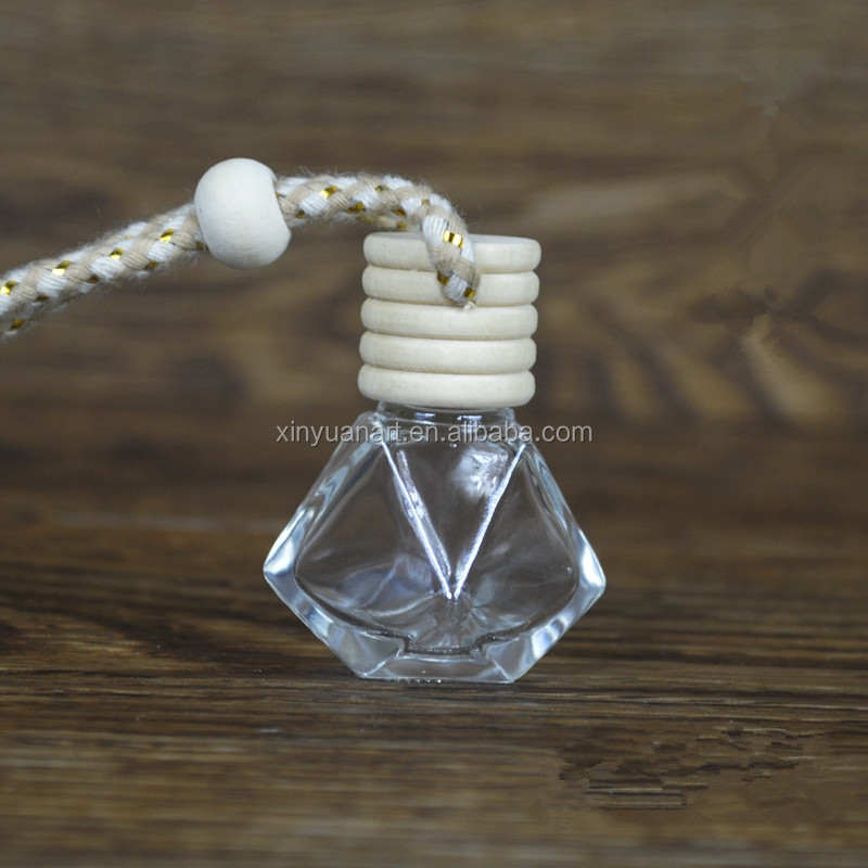 Diamond sharp car air freshener empty hanging perfume bottle for car