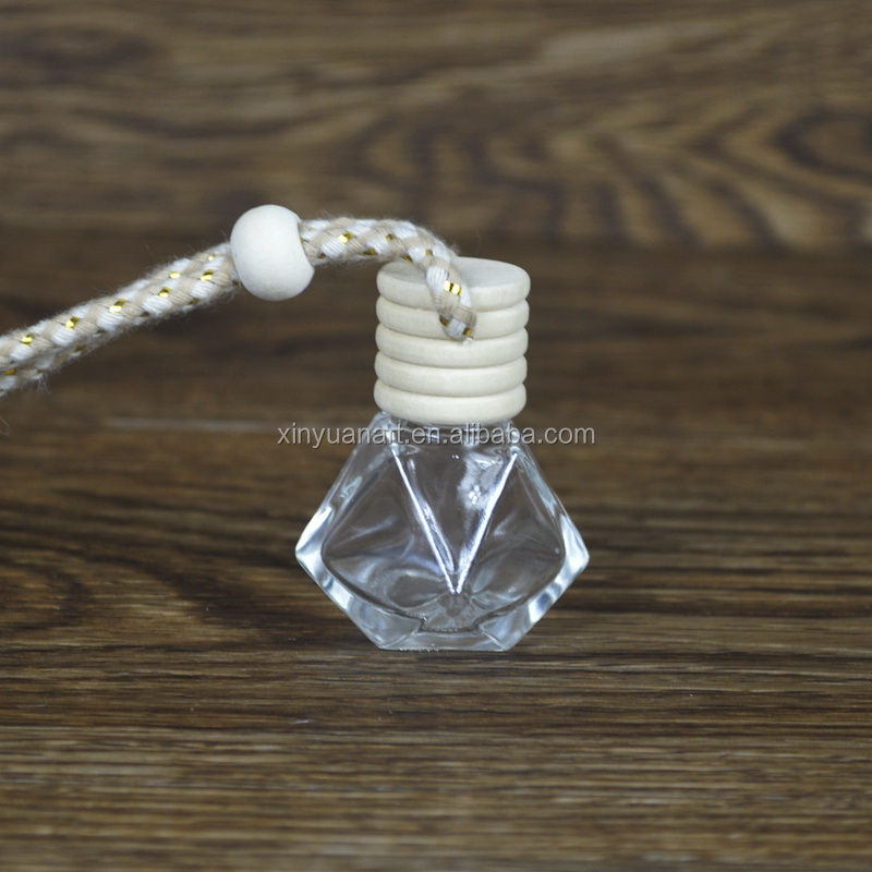 Diamond sharp car air freshener empty hanging perfume bottle for car