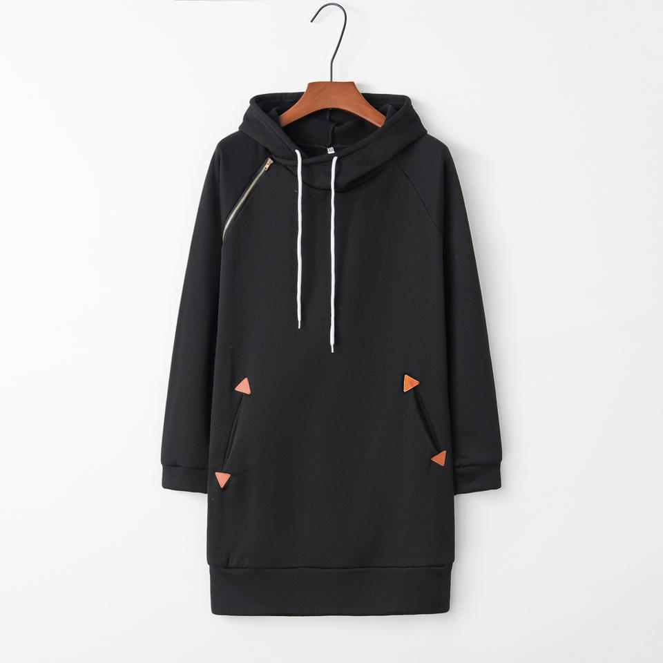 2023 bestselling wholesale hoodie dress crop hoodie women logo pattern custom hoodies long dress