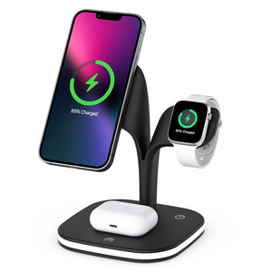 3 in 1 Wireless Charger 15W For Apple i Watch CE Rohs Smart  Wireless Charging Magnetic Station For iphone14 Pro Max For Airpods