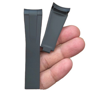 20mm Luxury Curved end silicone rubber watch strap for ROLEX daytona submariner watch bands